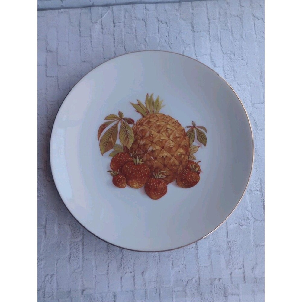 Bareuther Waldsassen Bavaria Porcelain Dessert Plate Featuring Fruits and Nuts